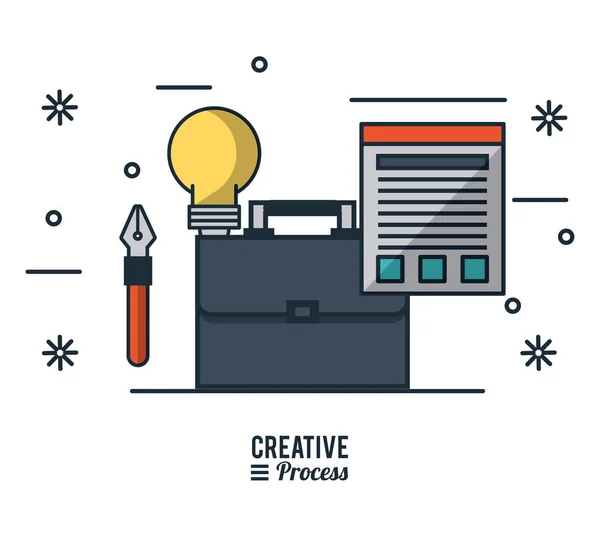 Infografía del proceso creativo — Vector de stock