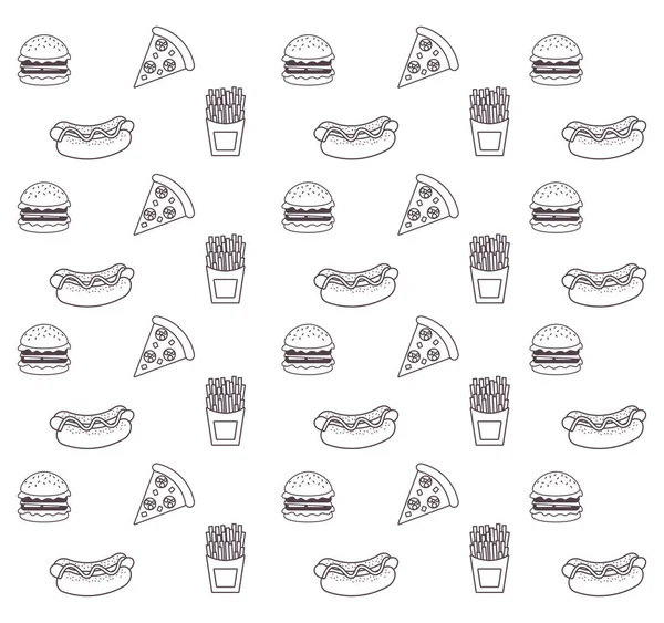 Fast Food pictogrammen — Stockvector