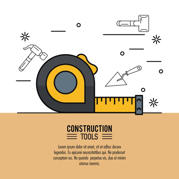Infografía de herramientas de construcción — Vector de stock