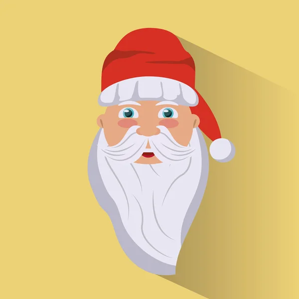 Santa claus visage de dessin animé — Image vectorielle