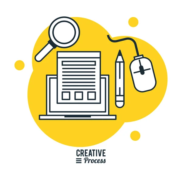 Infografía del proceso creativo — Vector de stock