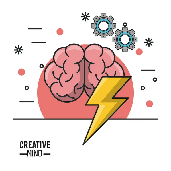Diseño mental creativo — Vector de stock