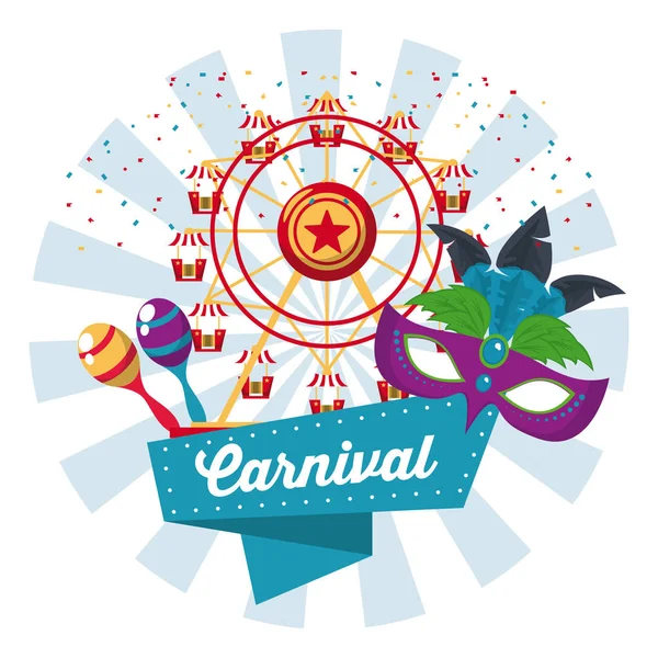 Design de carnaval feliz —  Vetores de Stock