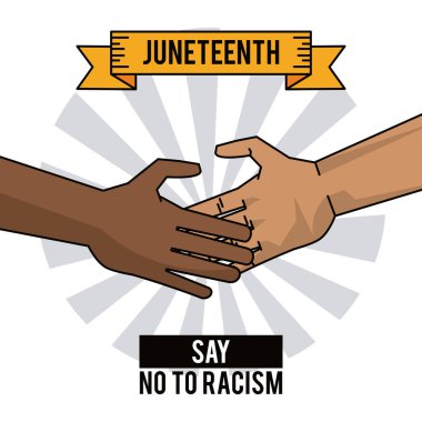 Juneteenth gün eller ırkçılık hayır dersin