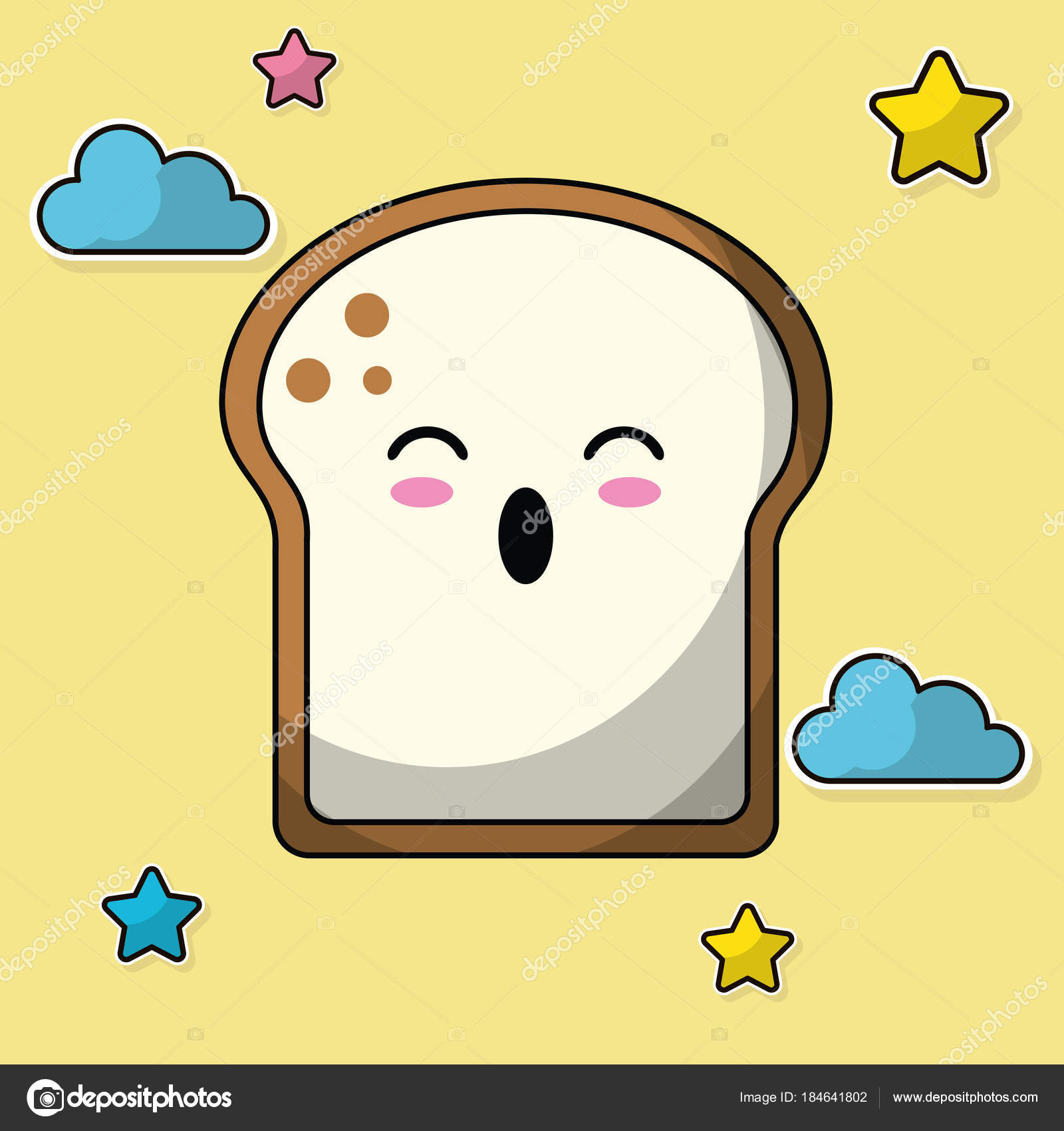 Kawaii sliced bread baked image Stock Vector Image by ©jemastock #184641802 Kawaii sliced bread baked image Stock Vector Image by ©jemastock #184641802