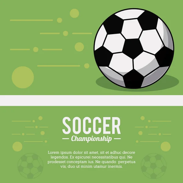 Fotbalové sportovní míč mistrovství obrázek — Stockový vektor