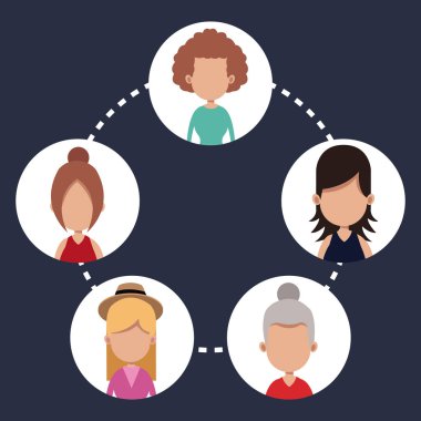 Kadınlar grup topluluk iletişim