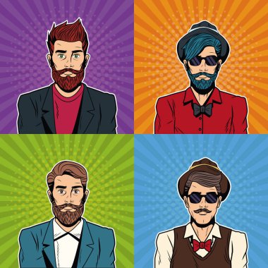 Hipsters mens aksesuarları ile