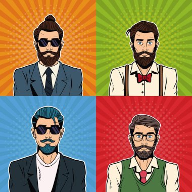 Hipsters mens aksesuarları ile