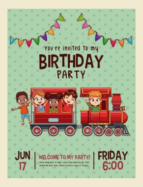 İyi ki doğdun mavi davetiye