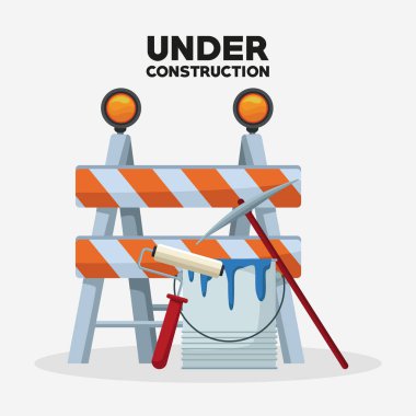 İnşaat bariyer altında