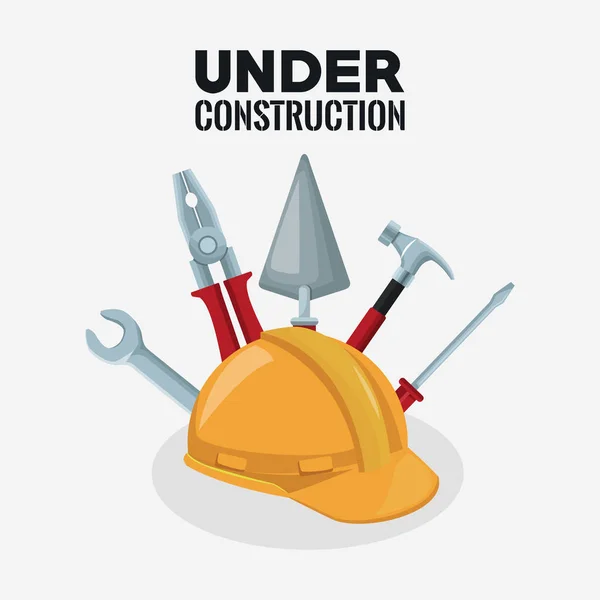 Under construction equipment tools — Stock Vector