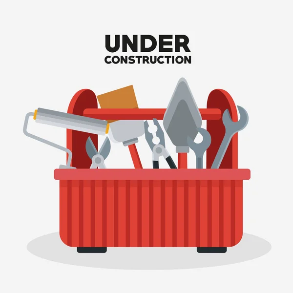 Boîte à outils en construction — Image vectorielle
