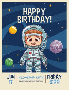 mutlu doğum günü davetiye kartı