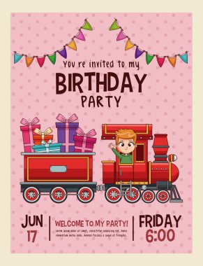 İyi ki doğdun pembe davetiye