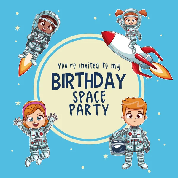 Carte d'invitation Joyeux anniversaire — Image vectorielle