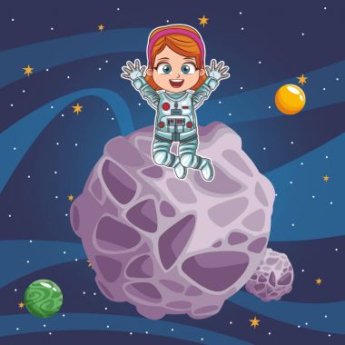 Uzayda astronot kız