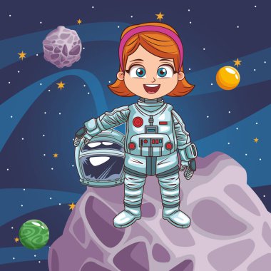 Uzayda astronot kız