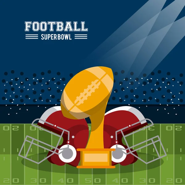 Superbowl di football americano — Vettoriale Stock