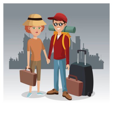 Şehirdeki turistler