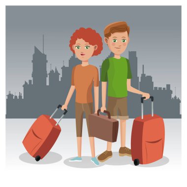 Şehirdeki turistler