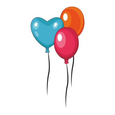 İzole uçan balonlar