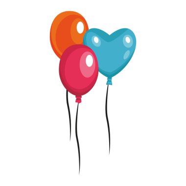 İzole uçan balonlar