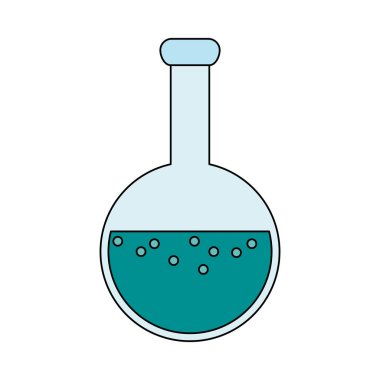 Kimya şişesi sıvı ile