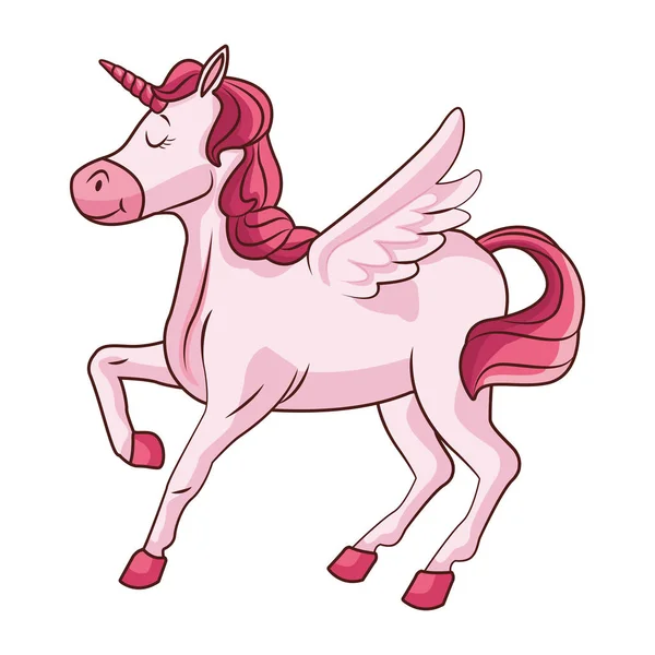 Dibujos animados unicornio lindo — Archivo Imágenes Vectoriales