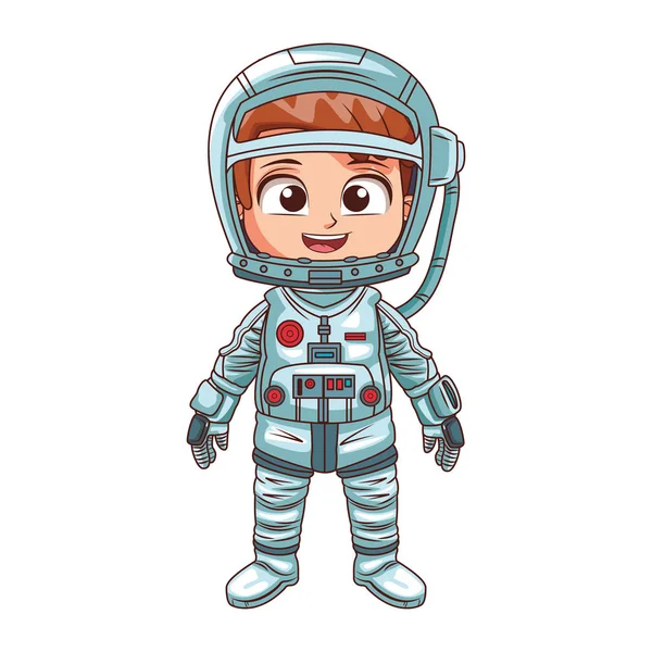 Мультфильм про мальчика-астронавта — стоковый вектор
