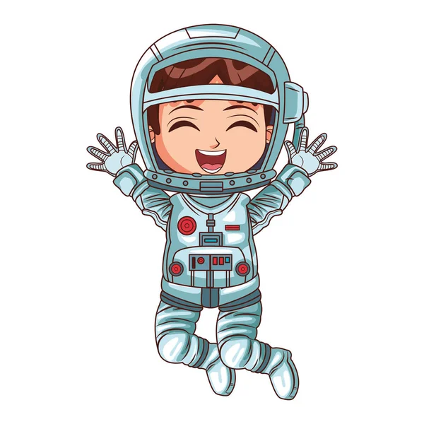 Desenho animado do Astronauta Boy — Vetor de Stock