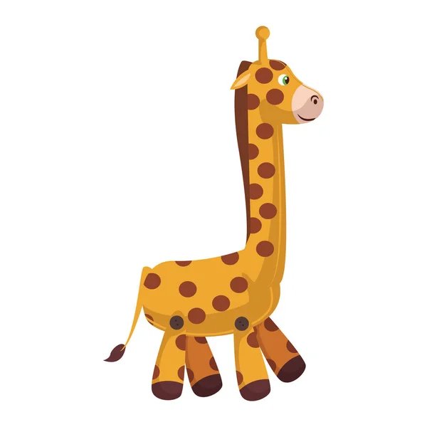 Cartone animato giraffa farcito — Vettoriale Stock