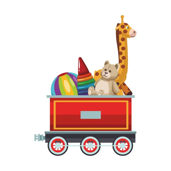 Jouets sur chariot — Image vectorielle