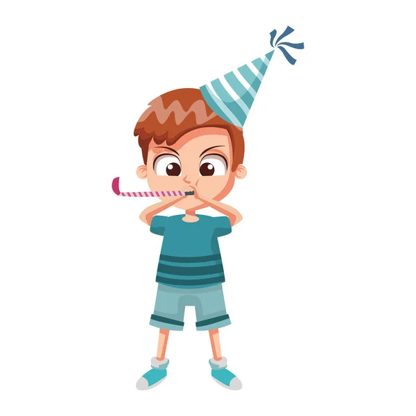 Mignon garçon sur anniversaire — Image vectorielle