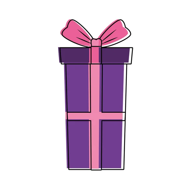 Caja de regalo de dibujos animados — Vector de stock