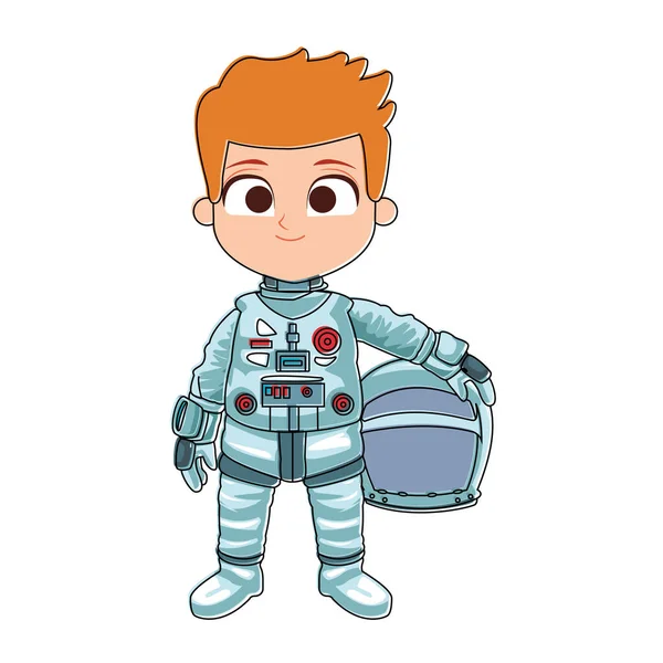 Astronauta ragazzo cartone animato — Vettoriale Stock