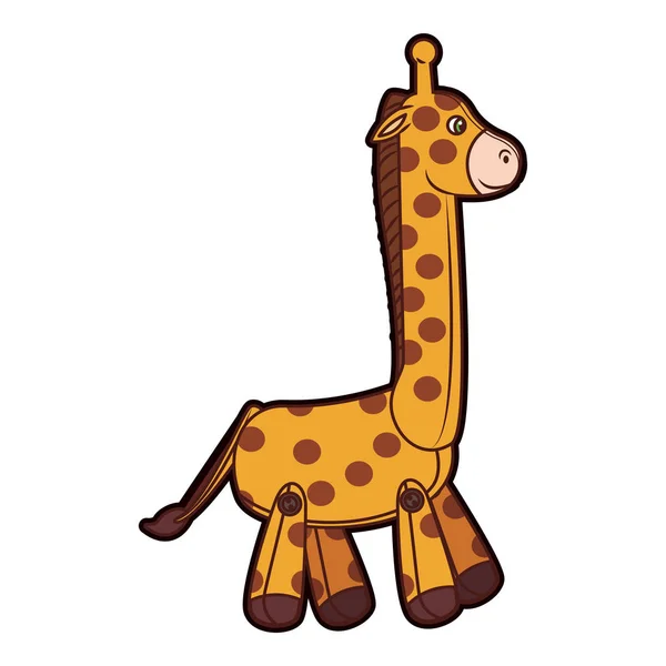 Kreskówka nadziewane żyrafa — Wektor stockowy