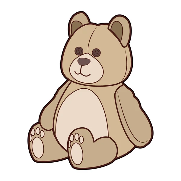 Peluche oso de dibujos animados — Vector de stock