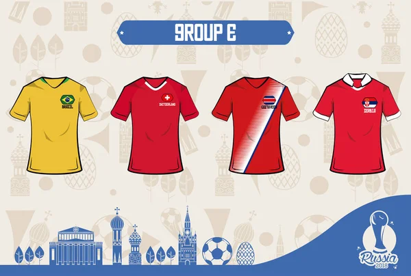 Ποδόσφαιρο Αθλητισμός φορούν Ρωσία 2018 — Διανυσματικό Αρχείο