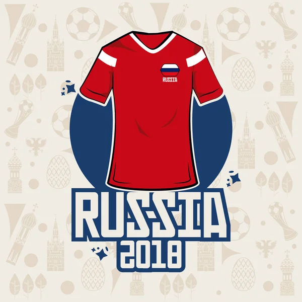 Fútbol deporte ropa Rusia 2018 — Vector de stock