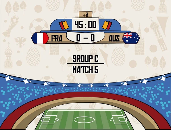Russie équipes de football groupe — Image vectorielle
