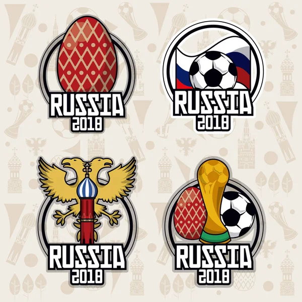 Rusia 2018 fútbol mundial — Archivo Imágenes Vectoriales