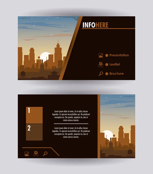 Stad brochure infographic — Stockvector