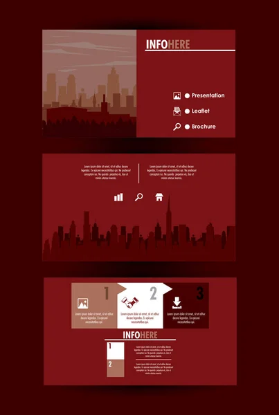 Stad brochure infographic — Stockvector