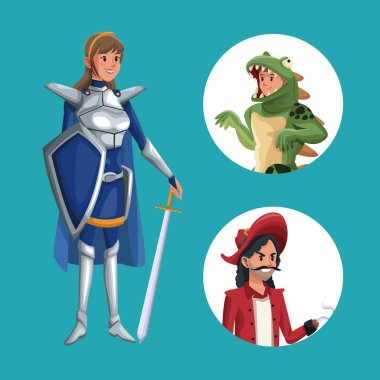 Savaşçı Prenses kostüm ve simgeler erkek halloween kılık mavi poster