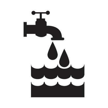 siyah siluet evi musluk su ve damla