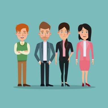 arka plan tam vücut çift kadın ve erkek Yöneticiler renk