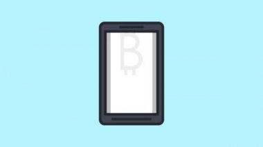Bitcoins smartphone cep telefonu ile Hd animasyon