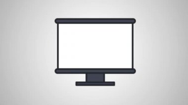 Beyaz tahta Hd animasyon Bitcoin sembolü