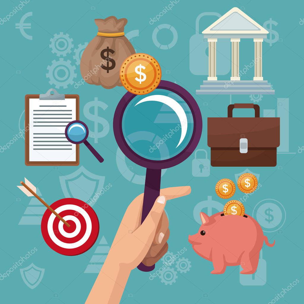 Imágenes: economia social | inversión de análisis de fondo de color con